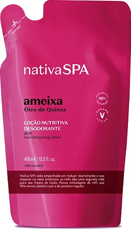REFIL HIDRATANTE NATIVA SPA AMEIXA - 400ML