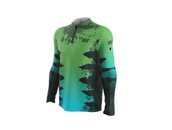 Camiseta Camisa Pesca Proteção Uv50 Mar Negro - Zig Zara P
