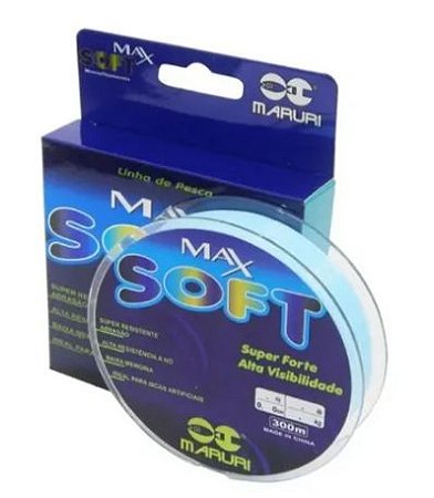 LINHA MONOFILAMENTO MARURI MAX SOFT 300M 0,37MM AZUL