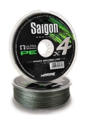 LINHA MULTIFILAMENTO MARINE SPORTS X4 SAIGON ARMY GREEN 0,33MM 45LBS 100M