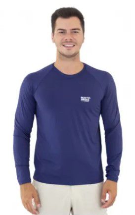 CAMISETA DE PESCA MAR NEGRO SLIM POLIAMIDA MARINHO G1