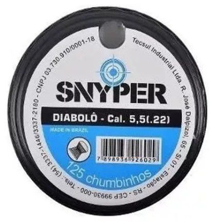 CHUMBINHO DIABOLO SNYPER 5,5MM C/125UN