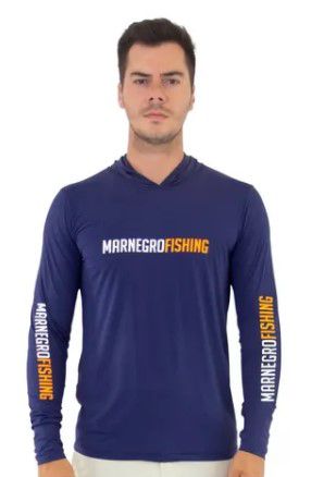 CAMISETA MAR NEGRO POLIAMIDA DE CAPUZ MASCULINA MARINHO M