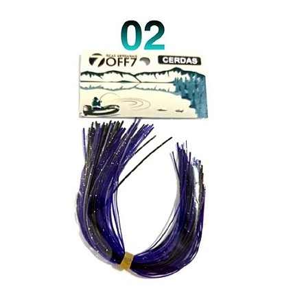 CERDAS PRA REPOSIÇÃO ISCA ARTIFICIAL PESCA - COR PRETO E ROXO