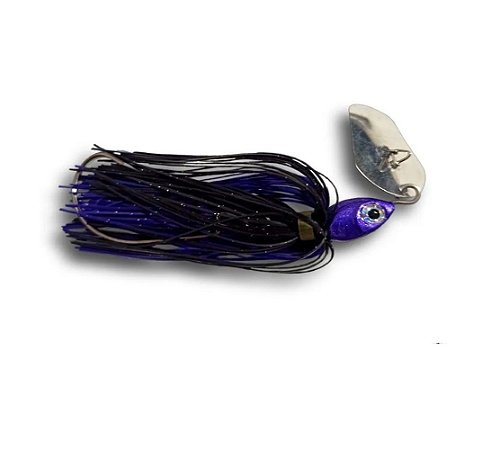 ISCA ARTIFICIAL PESCA OFF7 CHATTERBAIT JOKER 21G 5/0 - 9,5CM - PRETO E ROXO