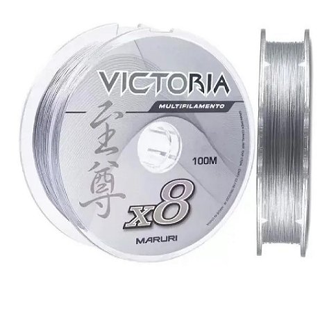 LINHA PESCA MARURI MULTIFILAMENTO VICTORIA 8X 0,40MM 55LB 100M - COR CINZA