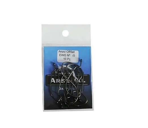 ANZOL ARSENAL DA PESCA EWG N° 6/0 CARTELA COM 10 PEÇAS