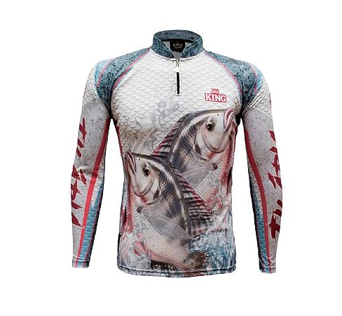 Camisa Camiseta Pesca King Proteção Uv50 Masculino Kff625