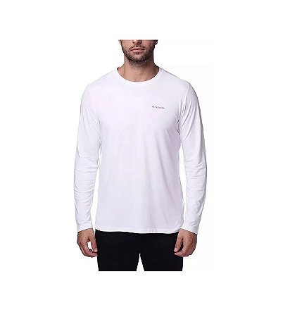 Camiseta Dry Neblina Manga Longa Fps 50+ Columbia Branco