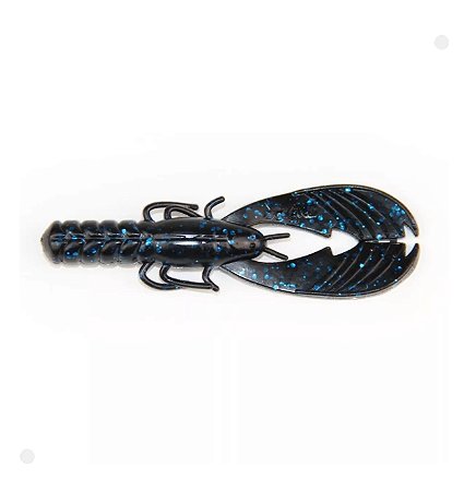 Isca Artificial X Zone Muscle Back Craw Traíra Black Bass 7uCraw - Cor Black Blue Flake