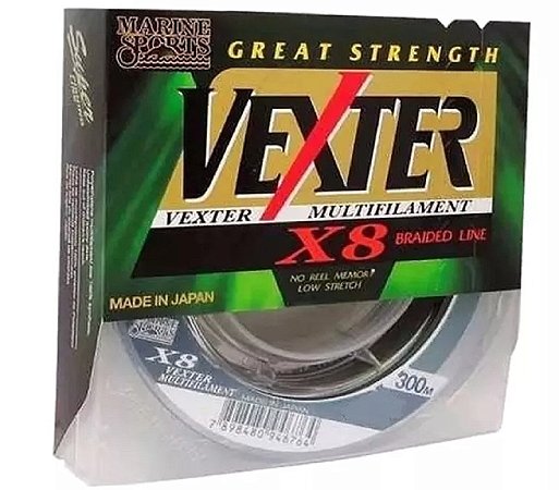 LINHA MULTIFILAMENTO MARINE SPORTS VEXTER X8 300M 50LBS 0,35MM