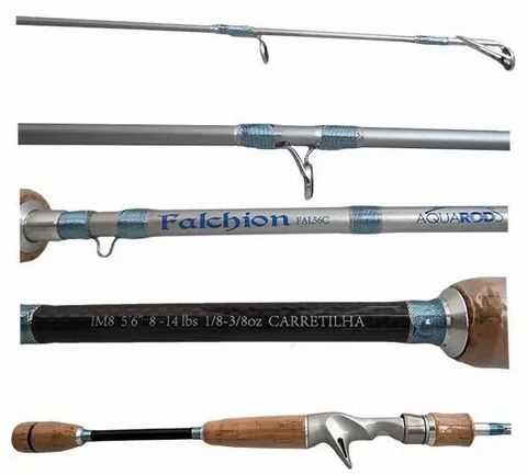 VARA INTEIRA CARRETILHA AQUA FALCHION IM8 FAL56C 8-14LBS 1,68m