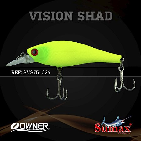 ISCA ARTIFICIAL SUMAX VISION SHAD MATTE SUPER LEMON PEC SVS-75-024