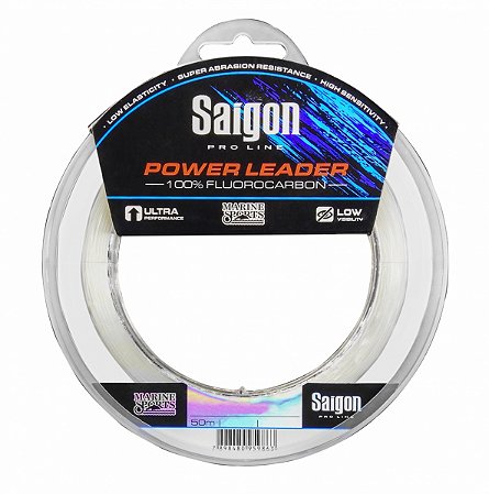 LINHA FLUORCARBONO MARINE SPORTS SAIGON POWER LEADER 50M 0,33MM