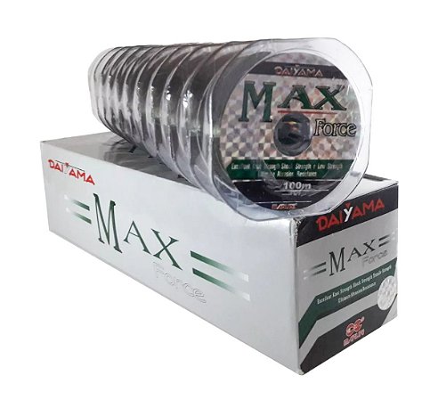 10 CARRETEIS LINHA MONO MAXFORCE DAYAMA 10 0,52MM 100M