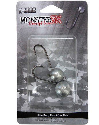 ANZOL CARTELA MONSTER 3X JIGHEAD SUPER BALL 5/0 24GR 2UN