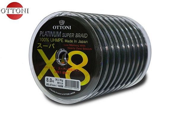 LINHA MULTIFILAMENTO OTTONI PLATINUM X8 0,28MM 100 MTS