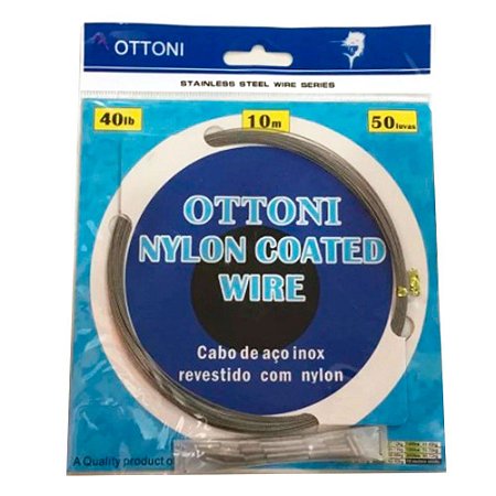 CABO DE AÇO OTTONI NYLON COATED WIRE 10 METROS 80LBS