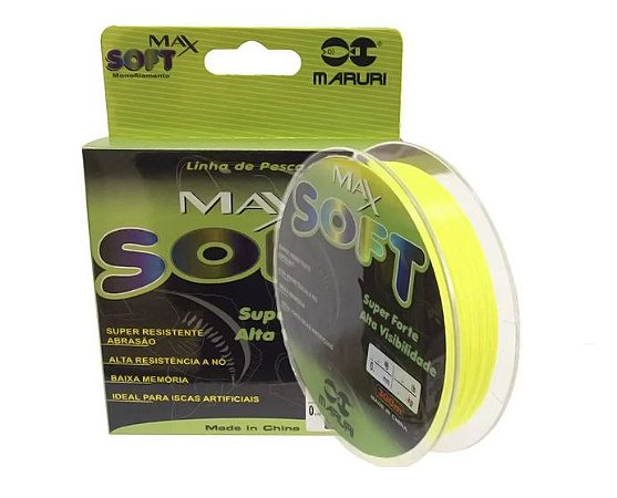 LINHA MONOFILAMENTO MARURI MAX SOFT 300M 0,33MM VERDE LIMÃO