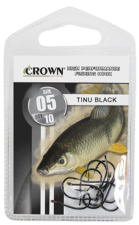 ANZOL CARTELA CROWN CHINU BLACK Nº 6 C/10