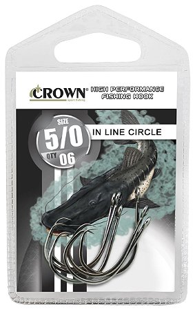ANZOL CARTELA CROWN IN LINE CIRCLE BLACK Nº 2/0 C/06