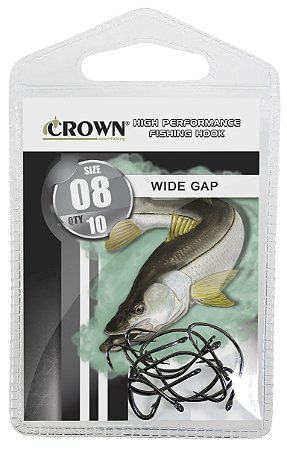 ANZOL CARTELA CROWN WIDE GAP BLACK Nº 02 C/10