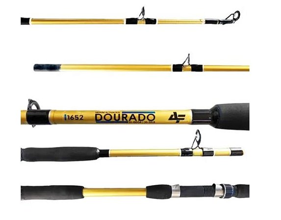 VARA 2 PARTES MOLINETE ALBATROZ DOURADO 1652 1,65M 30-50LB