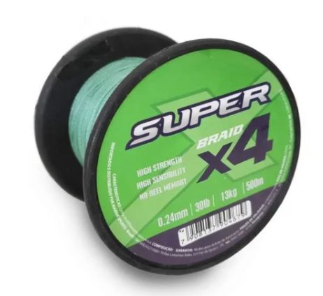 LINHA MULTIFILAMENTO MARINE SPORTS X4 SUPER BRAID 0,24M 30LBS 500M