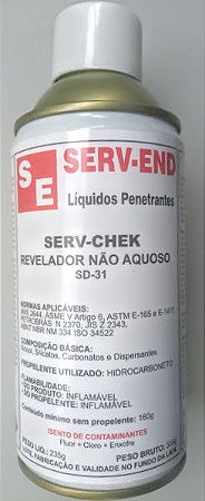 Líquido Revelador Úmido Não Aquoso Serv-Check SD-31