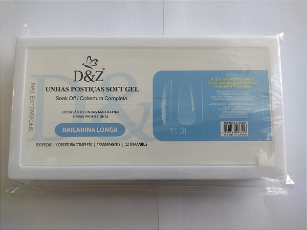 Soft gel - D&Z 500 unidades/12 tamanhos