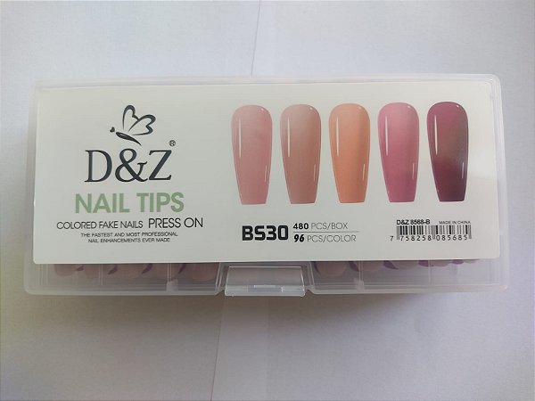 Soft gel bailarina longa colorida - D&Z 480 unidades/5 cores