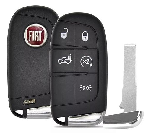 Chave Presença Oca Fiat Toro 5 Botões 16 A 22 Com Lâmina
