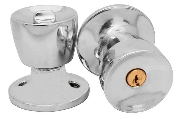 Fechadura Tubular Porta Divisória Soprano 90mm Cromado
