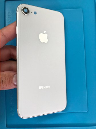 Carcaça Chassi Iphone 8 Branca Original Apple com detalhes