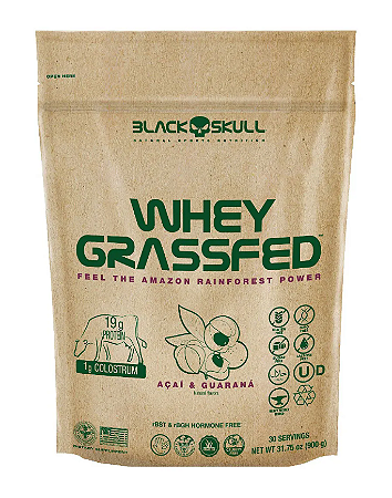 Refil Whey Grassfed - 900g - Black Skull Açai+Gua