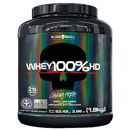 Whey 100% HD (WPC, WPI E WPH) - 1,8kg - Black Skull