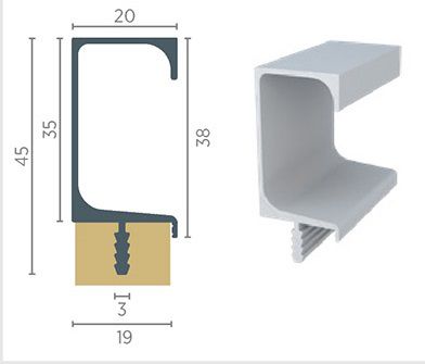 PERFIL RM-083 18MM PUX FOSCO 3MTS  ( APENAS RETIRADA )