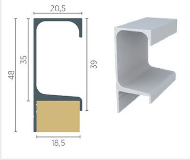 PERFIL RM-086 18MM PUX CHAMP CLARO 3MTS( APENAS RETIRADA )