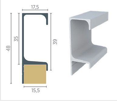 PERFIL RM-087 15MM PUX CHAMP 1001 3MTS  ( APENAS RETIRADA )