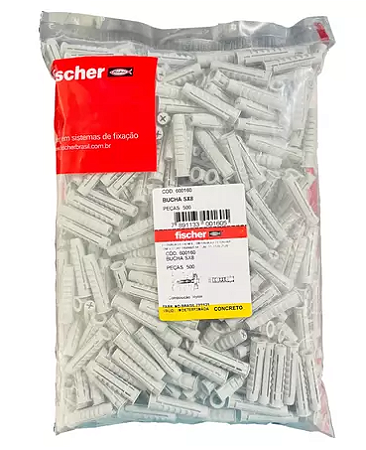 BUCHA FISCHER SX 8MM PCT C/ 500PÇS