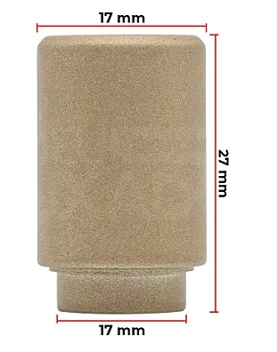 PUXADOR PONTO 17MM ZAMAC BRANCO