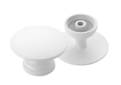 PUXADOR PONTO 30MM ZAMAC BRANCO