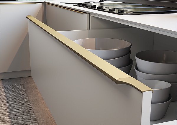 PERFIL RM-183 PUX DOURADO FOSCO 3MTS ROMETAL