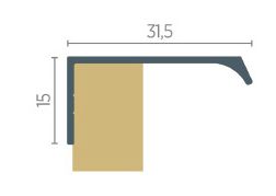 PERFIL RM-221 PUX INOX POLIDO 3MTS ( APENAS RETIRADA )