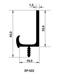 PERFIL PAUMA-5028 18MM FOSCO 3MTS ( APENAS RETIRADA )