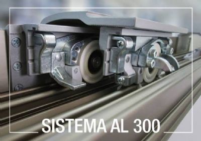 KIT PORTA CORRER AL300 C/AMORT 2 PT