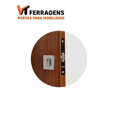 FECH.ROLETE MAQ.45 EXT ROSETA REDONDA CROMADO