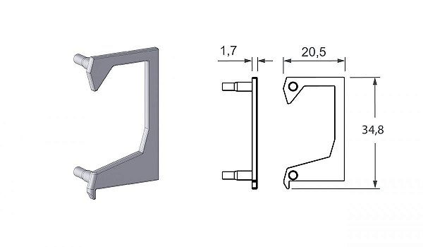 PONTEIRA 22 6020T 18MM VAZADA FOSCO PAR