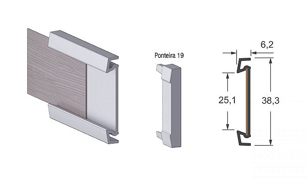 PERFIL ALT STRETTO PUX FOSCO 3MTS ( APENAS RETIRADA )
