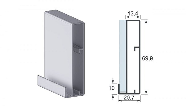 PERFIL ALT-3170 PORTA BRONZE 3MTS ( APENAS RETIRADA )
